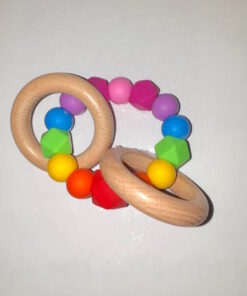 Alternative view of Teething Rattle Ring - Various Colours