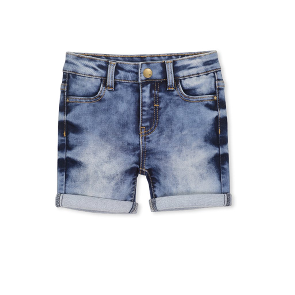 Knit Denim Shorts - Image 3