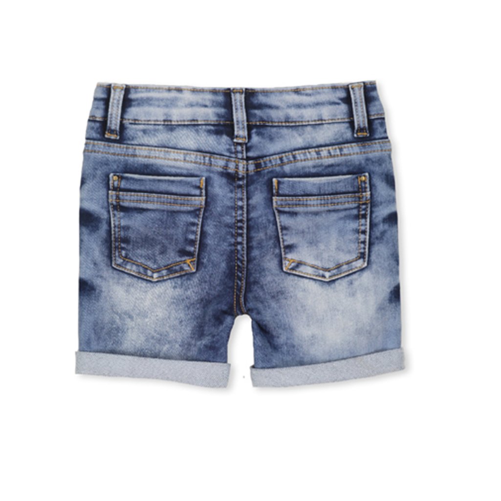 Knit Denim Shorts - Image 2