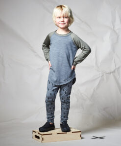 Merino Slasher Leggings - Charcoal Marle Stipple