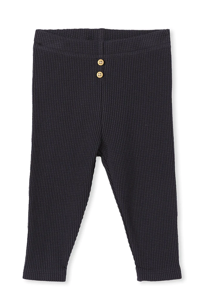 Navy Waffle Legging - Image 3