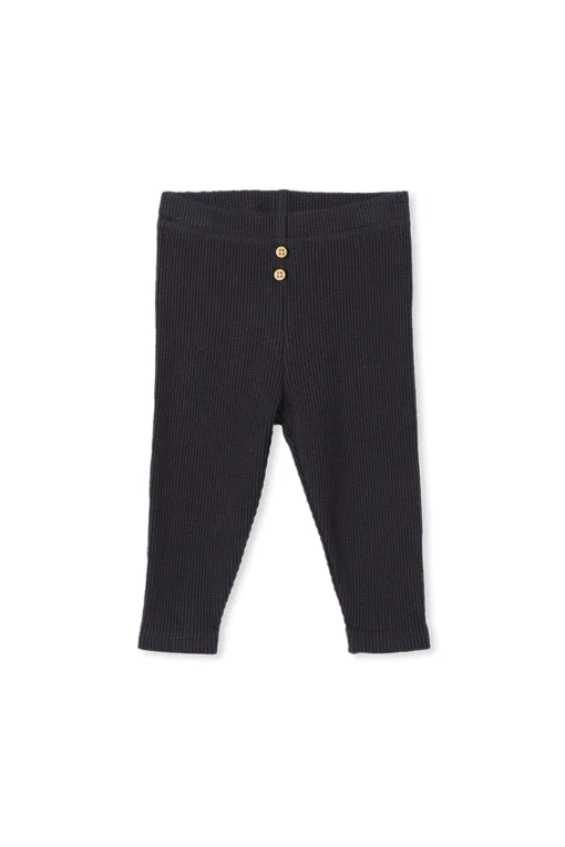 Navy Waffle Legging