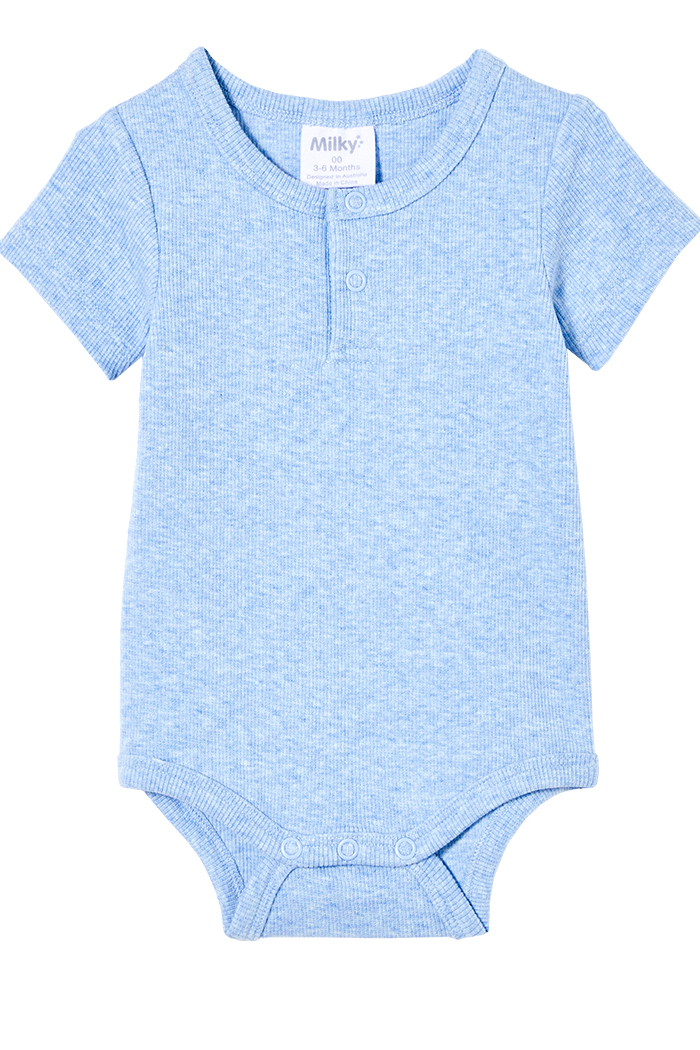 Ice Blue Rib Bodysuit