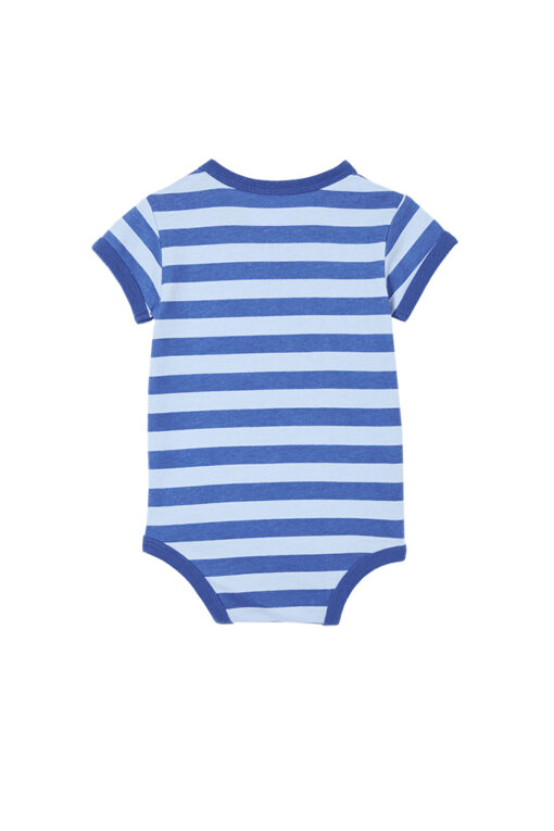 Denim Blue Stripe Bodysuit - Image 2
