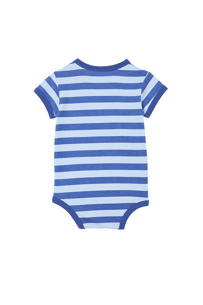 Denim Blue Stripe Bodysuit - Image 2