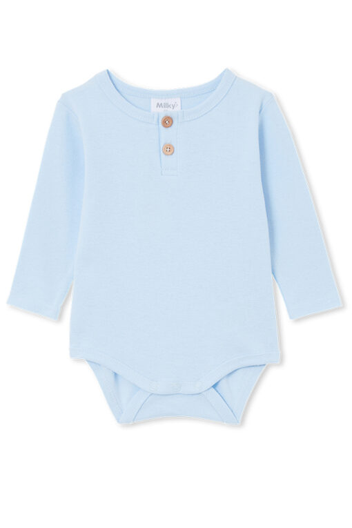 Blue Henley Bodysuit - Image 3