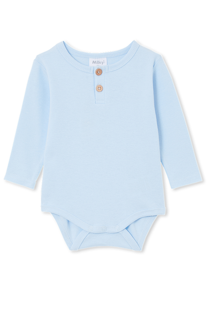 Blue Henley Bodysuit - Image 3