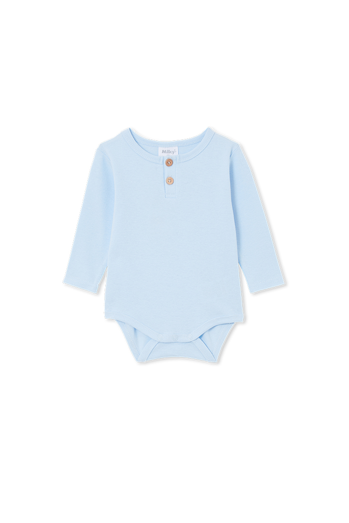 Blue Henley Bodysuit