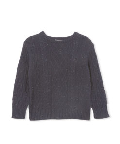 Navy Fleck Knit Jumper