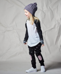 Alternative view of Levi Raglan Merino Tee  - White/Black