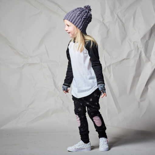 Levi Raglan Merino Tee  - White/Black - Image 2