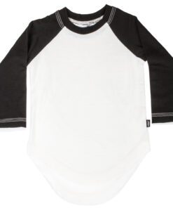 Levi Raglan Merino Tee  - White/Black