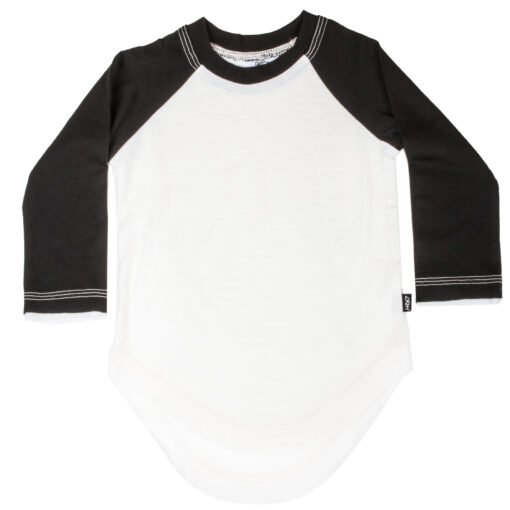 Levi Raglan Merino Tee  - White/Black
