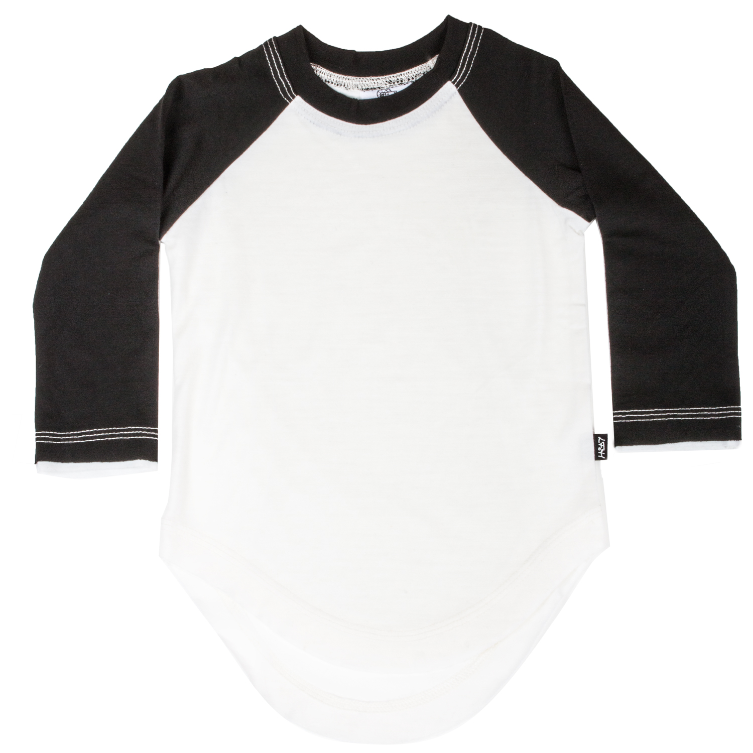 Levi Raglan Merino Tee  - White/Black