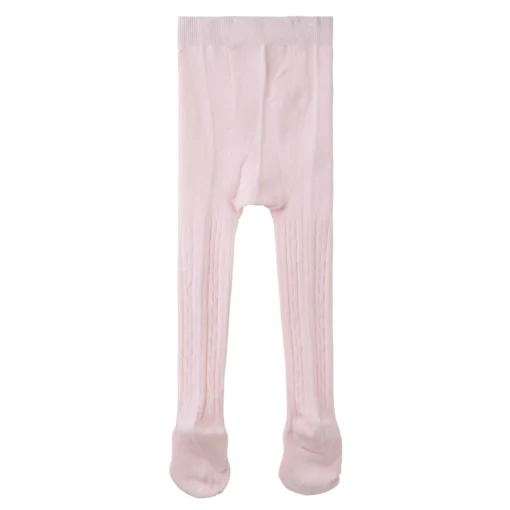 Baby Cable Knit Tights- Pink