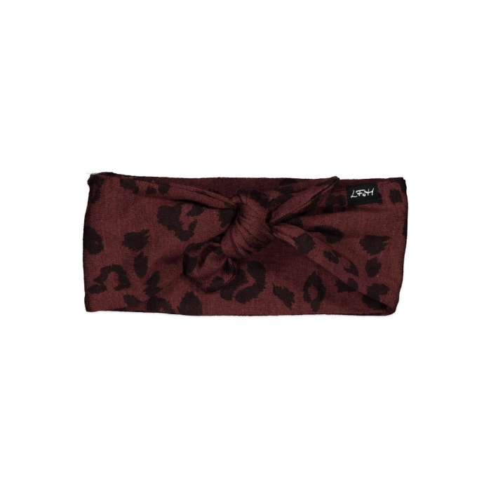 Merino Headband  Mulberry Cheetah