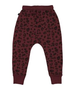 Alternative view of Merino Dropcrotch Trackies -  Mulberry Cheetah