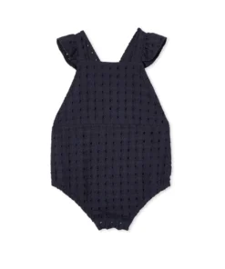 Broderie Playsuit - Navy