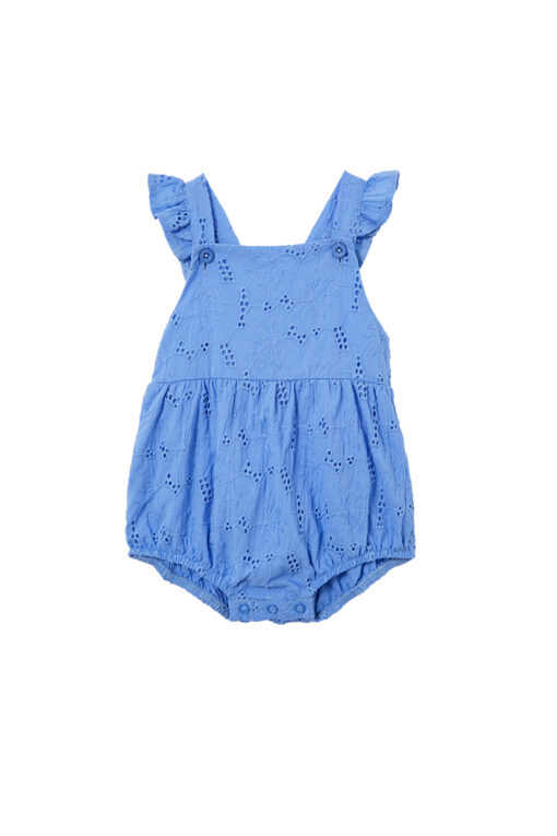 Cornflower Broderie Frill Playsuit