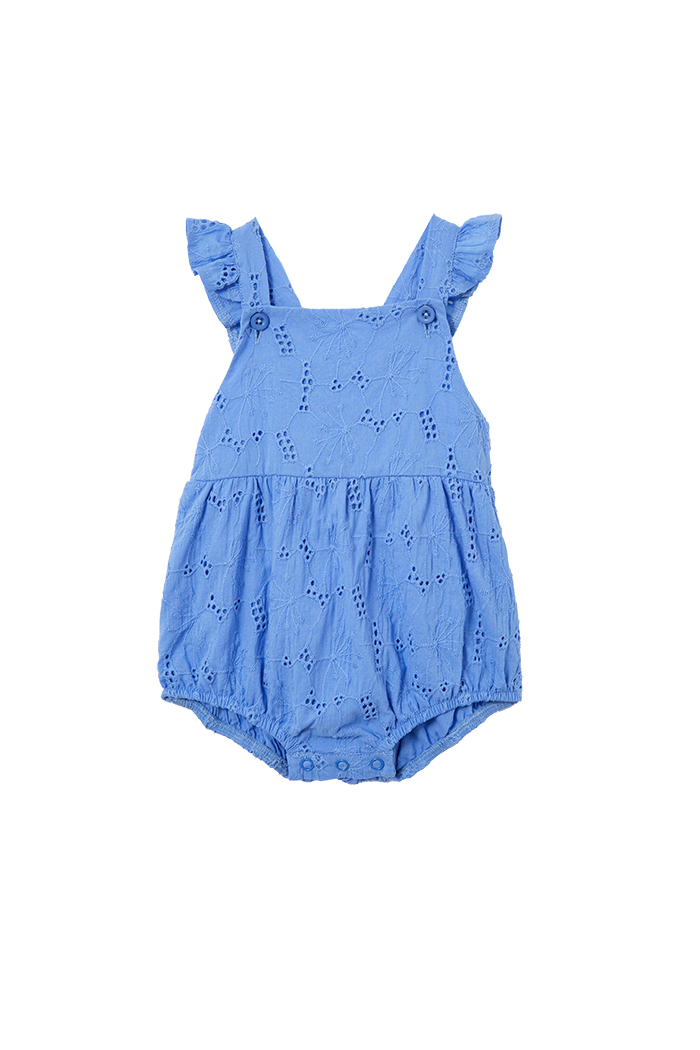 Cornflower Broderie Frill Playsuit