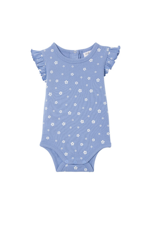 Cornflower Frill Bodysuit