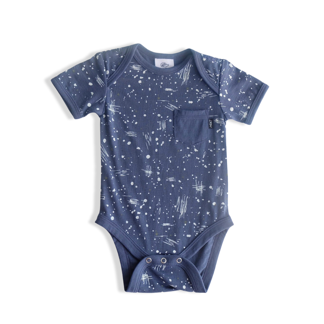 Storm Scribble Short Sleeve Ezra Merino Bodysuit