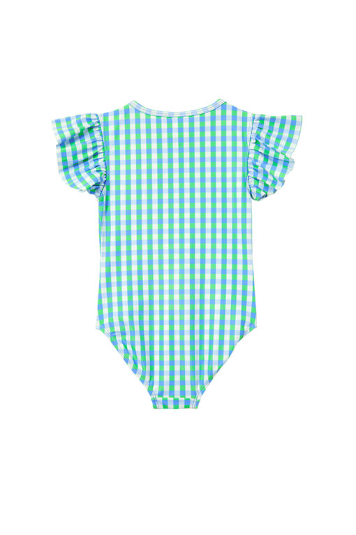 Blue Gingham Swimsuit - Image 3
