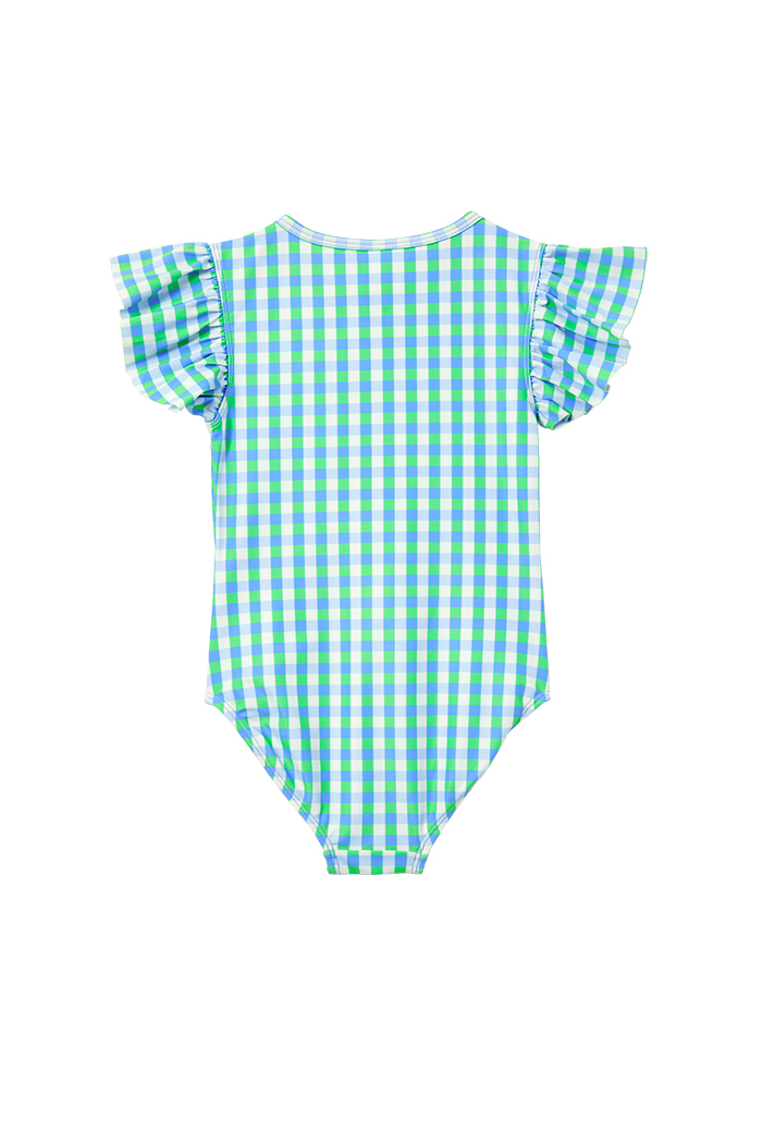 Blue Gingham Swimsuit - Image 3
