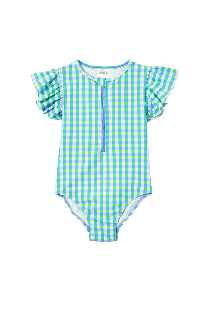 Blue Gingham Swimsuit