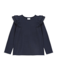 Navy Detail Frill Tee