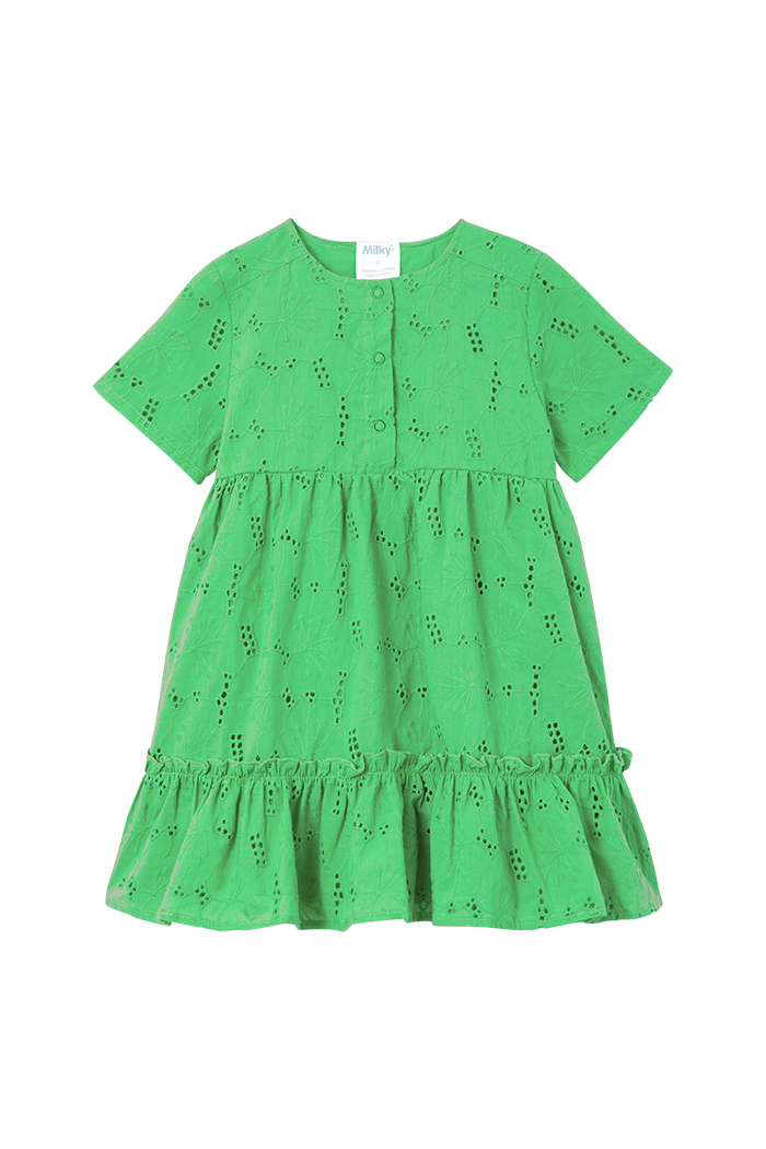 Fresh Green Broderie Dress