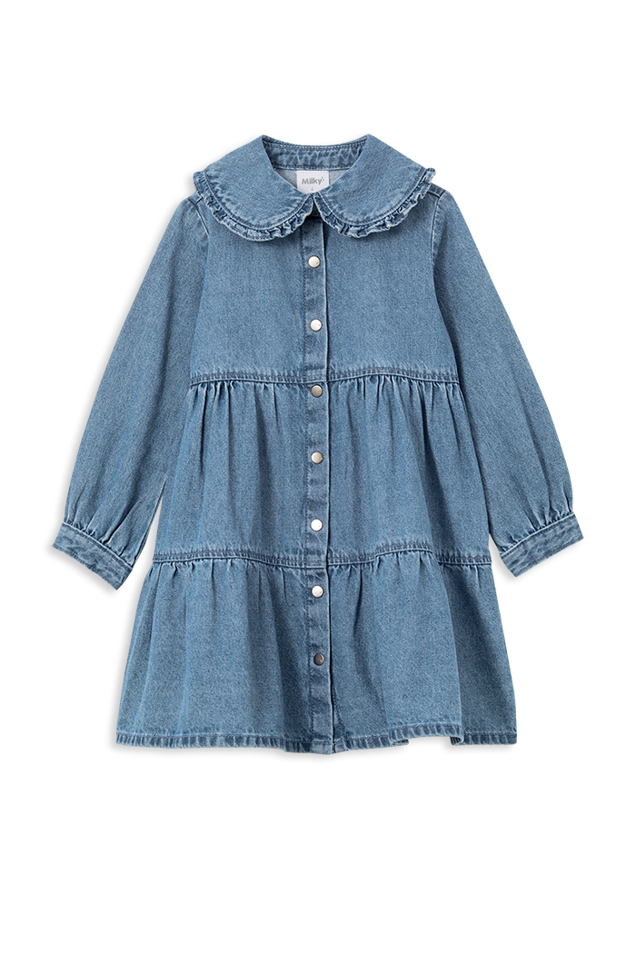 Denim Tiered Dress