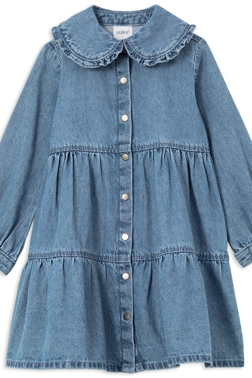 Denim Tiered Dress - Image 3
