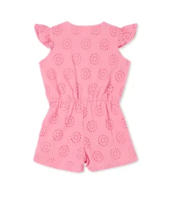 Alternative view of Broderie Playsuit Pink