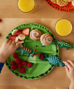 Alternative view of Dinosaur Eating - Dinosaur Plate