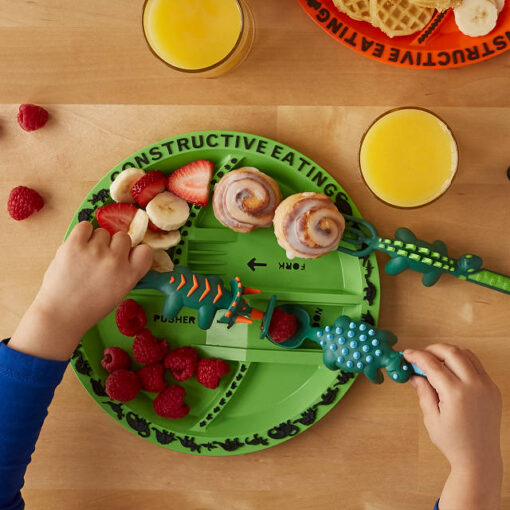 Dinosaur Eating - Dinosaur Plate - Image 2