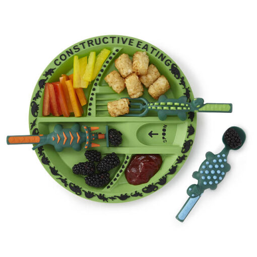 Dinosaur Eating - Dinosaur Plate