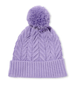 Alternative view of Lilac Beanie