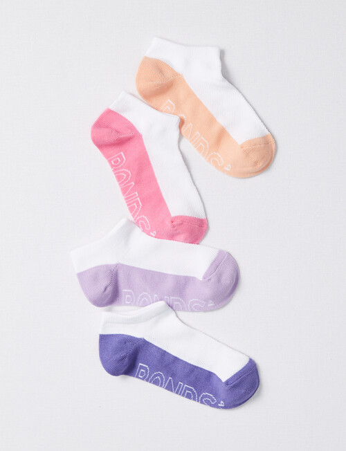 Lightweight Low Cut Socks - Girls 4 Pack