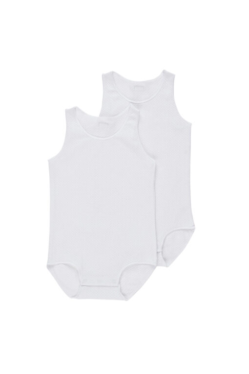 White Wondercool Eyelet Singletsuit