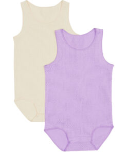 Fresh Spring /Sesame Seed Wondercool Eyelet Singletsuit