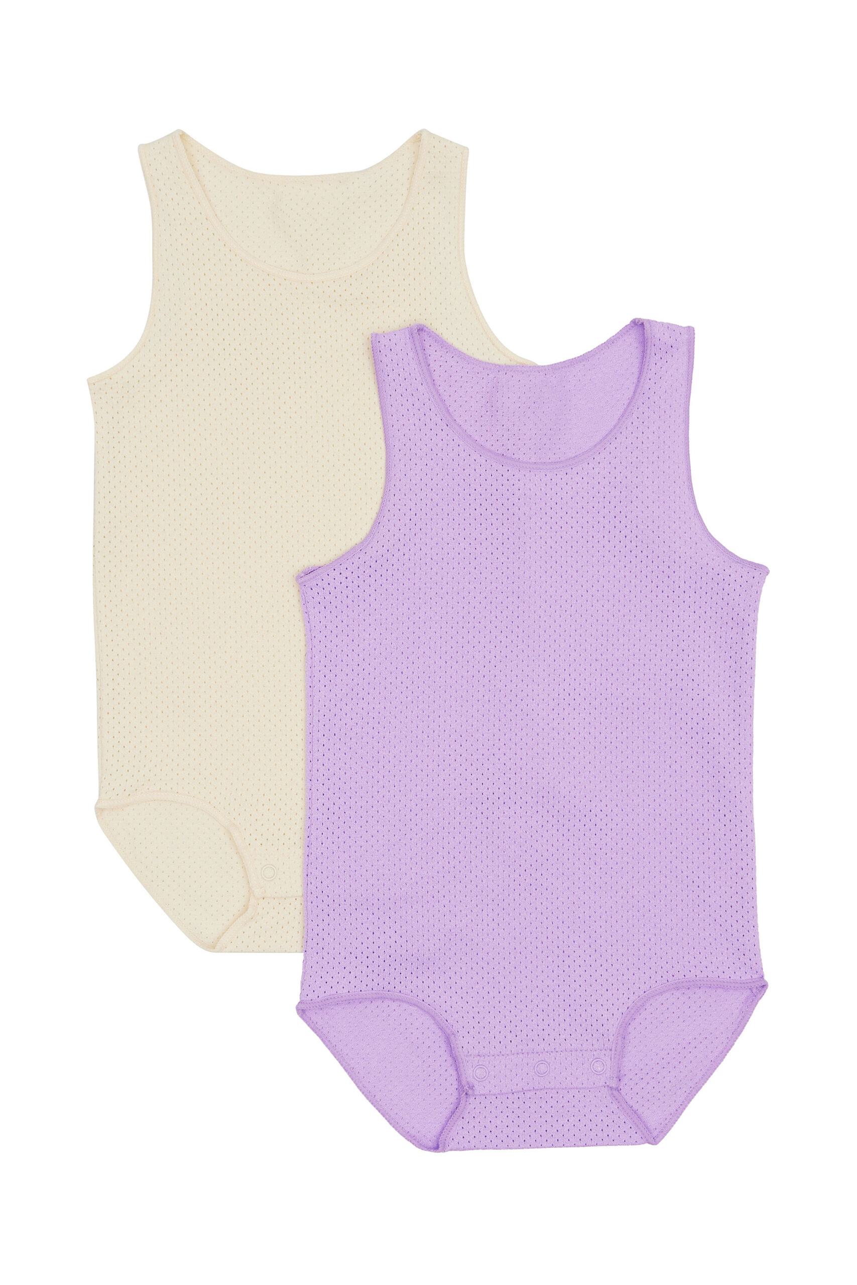 Fresh Spring /Sesame Seed Wondercool Eyelet Singletsuit