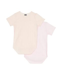 Alternative view of Balllet Slipper Pink/Almond White Wondercool Eyelet Bodysuit 2pk