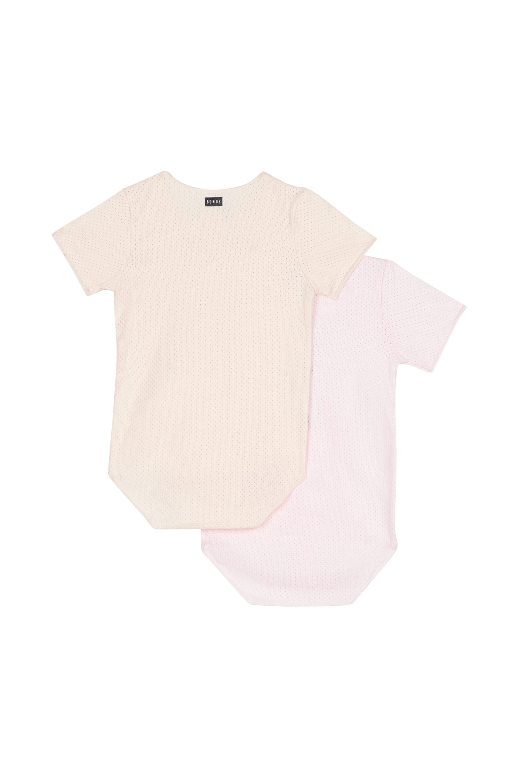 Balllet Slipper Pink/Almond White Wondercool Eyelet Bodysuit 2pk - Image 2