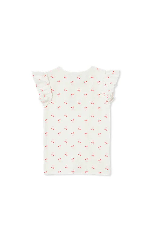 White Cherry Rib Tee - Image 3