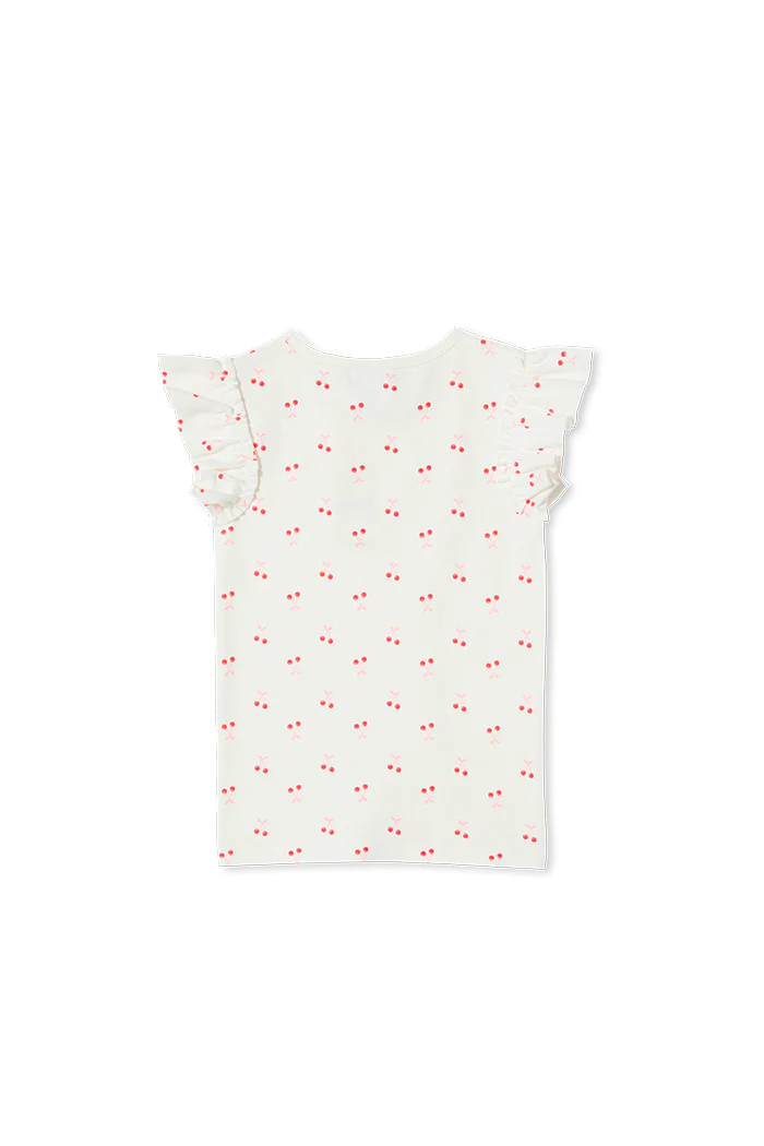 White Cherry Rib Tee - Image 3