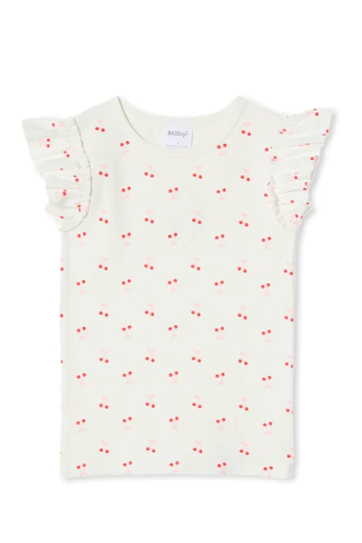 White Cherry Rib Tee - Image 2
