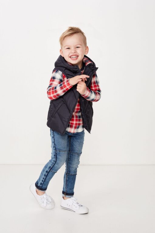 Navy Puffer Vest (Size 10 only) - Image 2