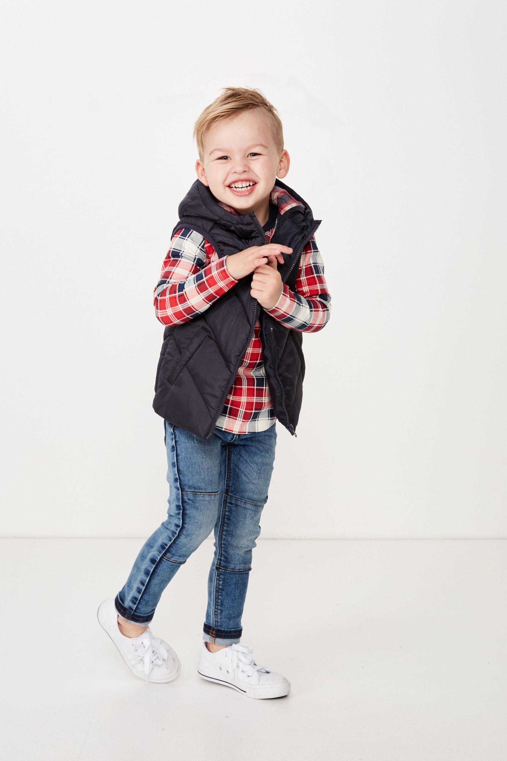 Navy Puffer Vest (Size 10 only) - Image 2