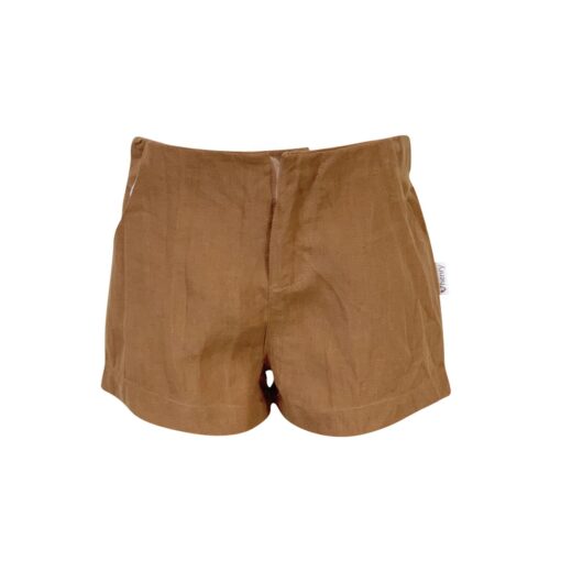 Shorts - Bronze Linen Tailored Shorts